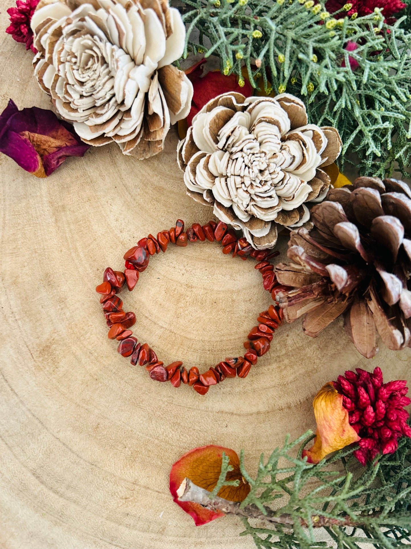 Bracelet Baroque Jaspe Rouge