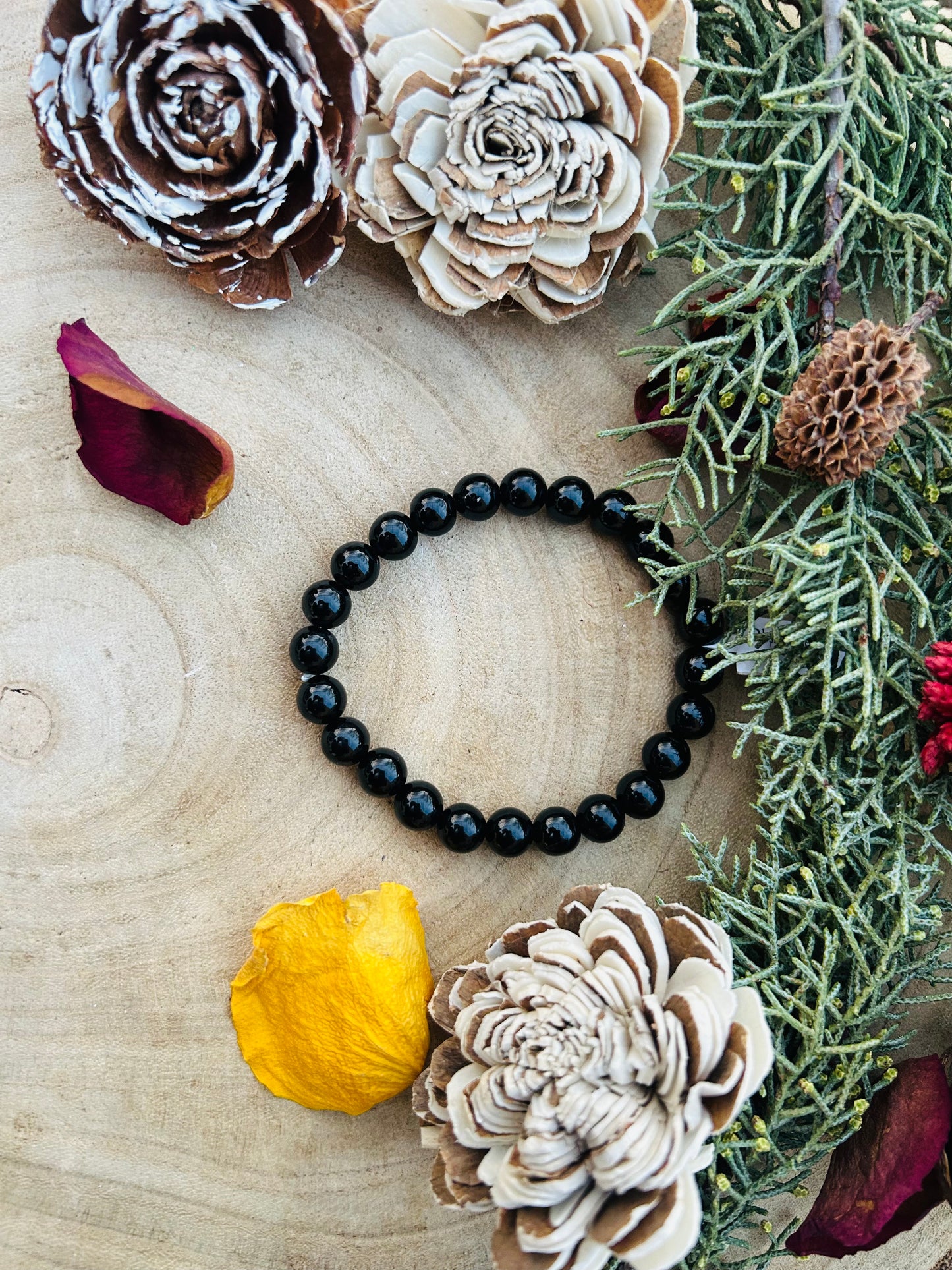 Bracelet Obsidienne Noire 8 mm