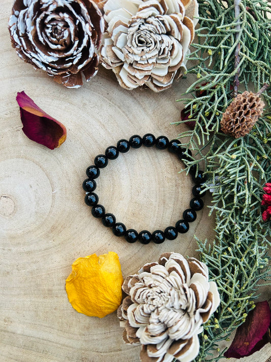 Bracelet Obsidienne Noire 8 mm