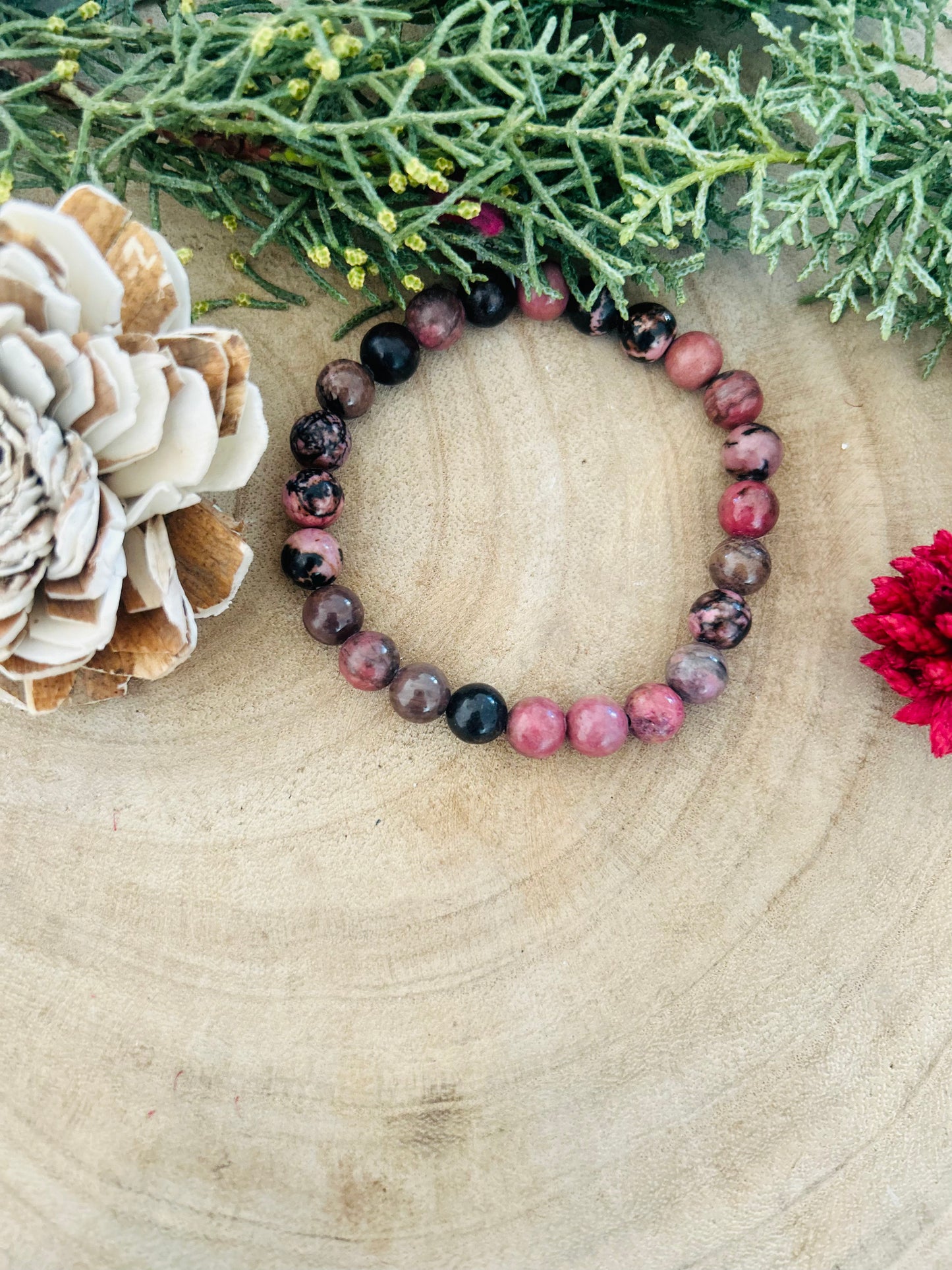 Bracelet Pierre Rhodonite 8 mm